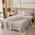 thumbnail image 4 of YELEE Cooling Blanket for All-Season Size Queen Summer Lightweight Blankets for Sofa Bed Grey Silky Ultra Soft Comforter, 4 of 7