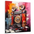 thumbnail image 2 of Designart "Abstract Rhythms Journey Through the Jukebox I" Jukeboxes Metal Wall Art, Pink Metal Wall Decor, Modern Metal Art Decor For Entryway - 24x32 Inch, 2 of 6