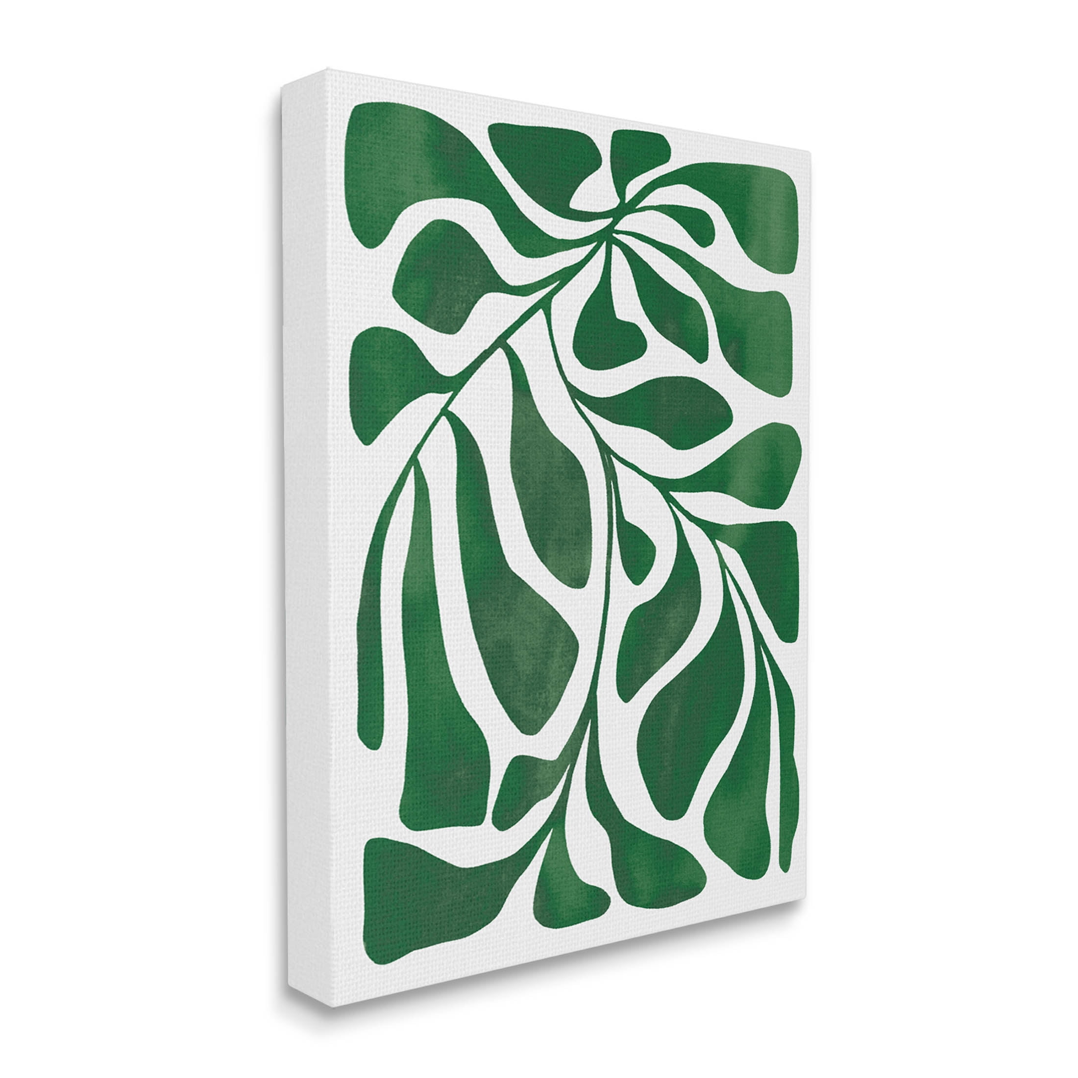 Abstract Plant Leaf Shapes Botanical & Floral Graphic Art Gallery Wrapped Canvas Print Wall Art