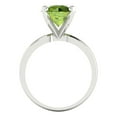 thumbnail image 4 of Solitaire Engagement Ring for Women - 3ct Natural Peridot in 18K White Gold Promise Ring, 4 of 6