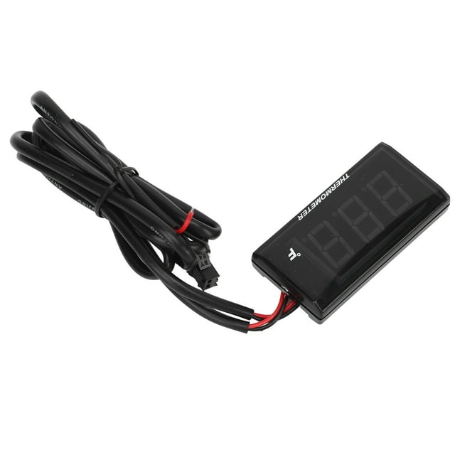 Motorized Bikes Carburetor. Motorcycle Water Temperature Gauge Ultra Thin LCD Quad Square Instrument Display ABS Housing Temp Meter For Modification DC12V Red