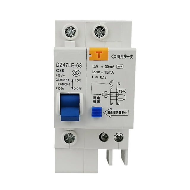 Disyuntor de corriente residual en miniatura 1 polo 30mA 400V Protector de fugas eléctricas p MABOTO protector actual