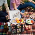 thumbnail image 5 of FORMRS Insulated Cooler Bag 24 Cans Capacity Soft Leakproof Lunch Box with Side Pockets, Large Colorful Flowers, 5 of 7
