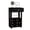 Black, variant on Light Gray Bar Cart with Wine Storage and 4 Legs / Fits Well in Homes