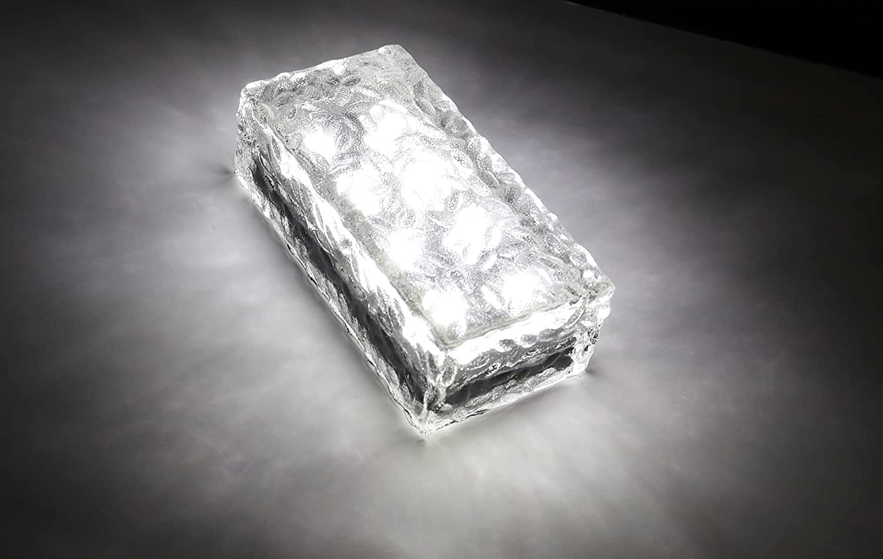 Solar Glass Brick White LED Light - Illuminate Your Outdoor Spaces