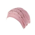 thumbnail image 5 of FADAACAI Head Scarves for Women with Cancer Chemo Hat Chemo Caps for Women Hair Turban Hat Turban Muslim Wrap Cap Women Caps Pink, 5 of 5