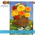 thumbnail image 3 of Toland Home Garden Chickadees And Mums Flower Fall Flag Double Sided 28x40 Inch, 3 of 5