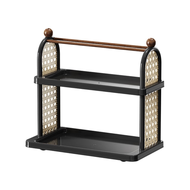Unique Tea Cups Multi-Function Desktop Storage Rack 35.6x33.5x20.2cm Kitchen Storage Rack for Kitchen Desktop