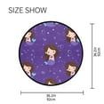 thumbnail image 5 of 36.2 Inch Round Floor Mat Brown Hair Mermaid Carpet Decor Rug for Living Room Bedroom, 5 of 6