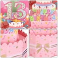 thumbnail image 4 of Tarjeta de Cumpleaños 13 de Uxcell Tarjeta de Cumpleaños Pop-Out con Tarjeta de Felicitación y Sobre para Regalo de Mujer Niña Rosa, 4 of 6