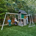 thumbnail image 3 of KidKraft River Canyon Wooden Swing Set / Playset with Slide, Glider and Monkey Bars, 3 of 15