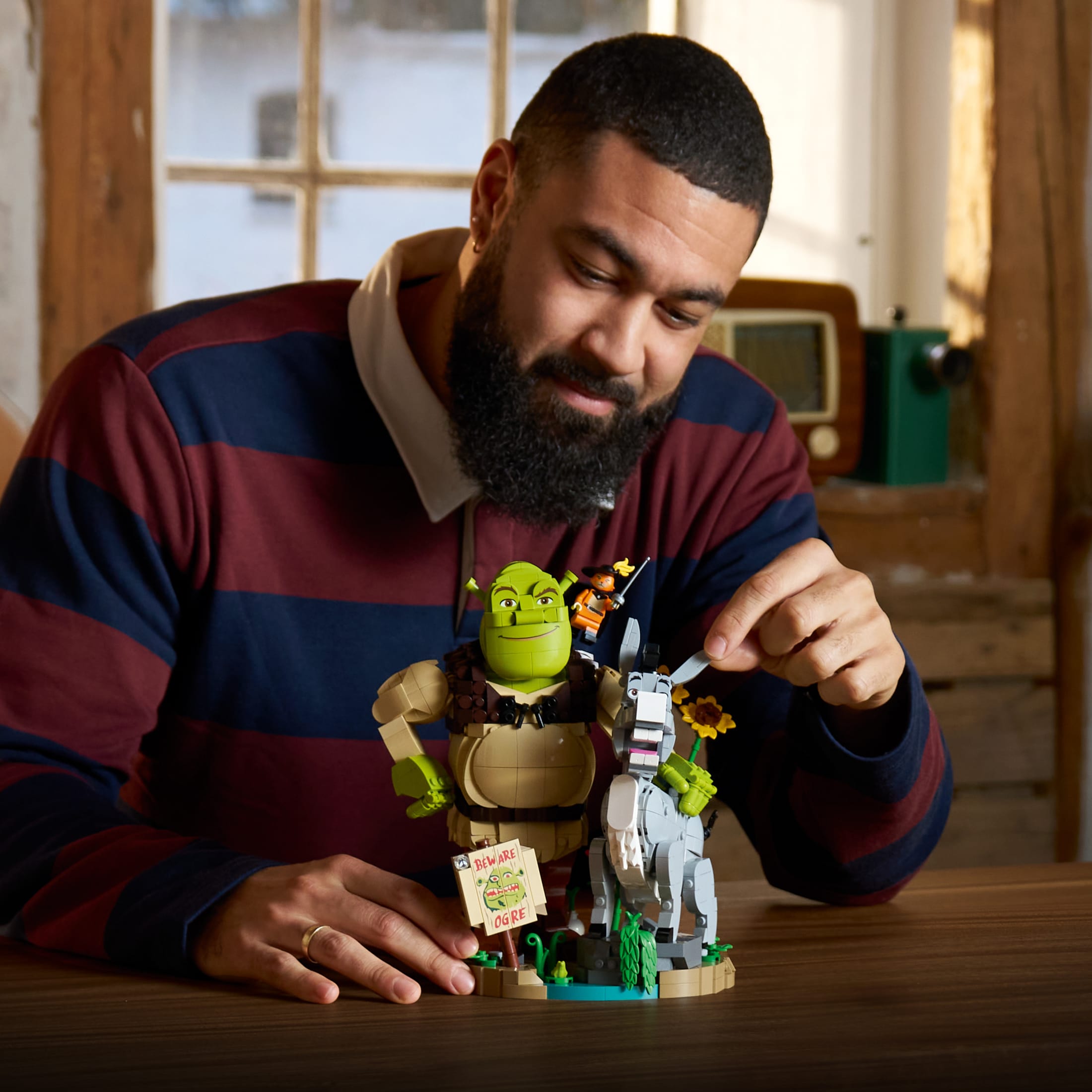 LEGO Shrek: Shrek, Burro y el Gato con Botas - Set de Construcción para Adultos, Mayores de 18 - Memorabilia de Película para Oficina en Casa, Decoración de Estante - Regalo Coleccionable para Mujeres y Hombres - 72423 4