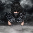 thumbnail image 5 of UNDERWRAPS Cute Black Feather Wings - Cosplay Costumes for Women, Adult Accessories, Halloween Costume Wings, Womens Dark Feather Wings, (Double Sided), 5 of 6