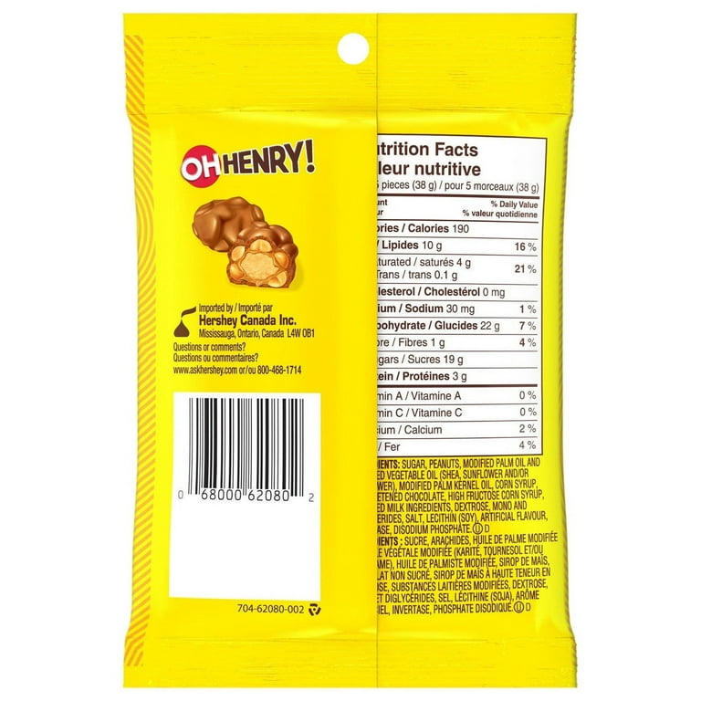Reese's Pieces Peanut Peg Bag, 104g/3.7oz. (Imported from Canada)