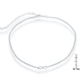 thumbnail image 3 of Sterling Silver 12" + 3" Double-Strand Infinity Choker Necklace, 3 of 3