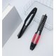 thumbnail image 2 of 2 Pieces Flat Iron Comb Hair Straightener Comb Salon Hair Brush Combs Hairdressing Styling Hair Straightener Straight V Comb (Red, Black), 2 of 5