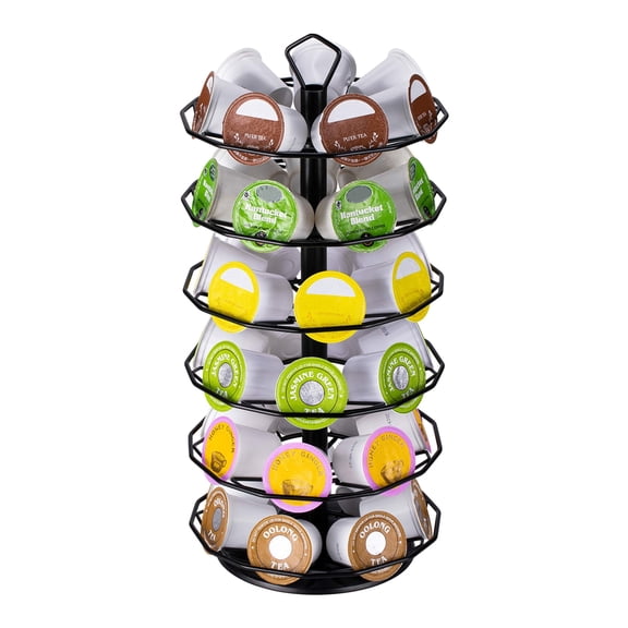 FlagShip K cup Holder 6-Layer Rotating Coffee Pod Holder, Holds 42 K-Cup Pods, Large Capacity, Home or Office Kitchen Counter Organizer