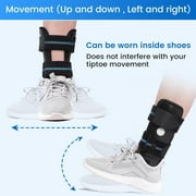 Velpeau Ankle Brace - Stirrup Ankle Splint - Adjustable Rigid Stabilizer for Sprains, Tendonitis, Post-Op Cast Support and Injury Protection for Women and Men (Foam Pads, Small - Left Foot)