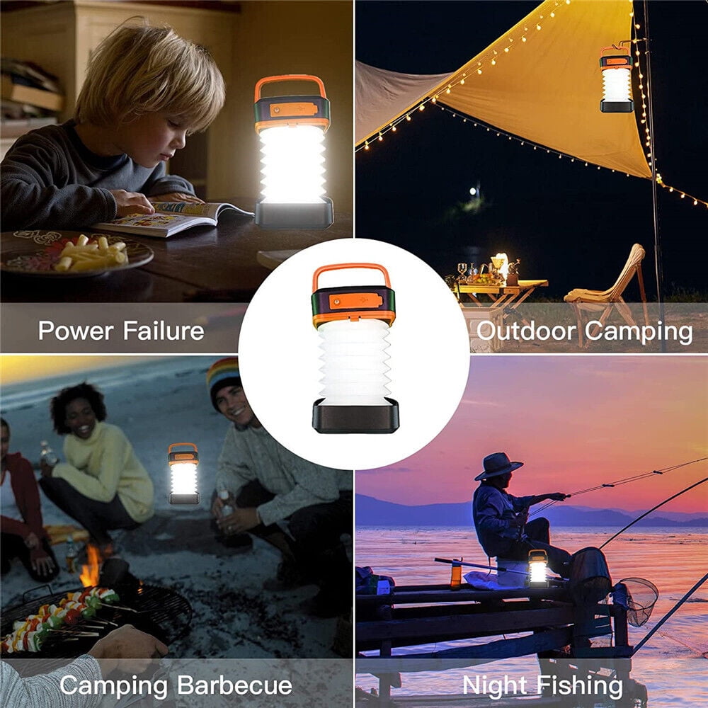 LINKPAL Solar Lantern - Collapsible LED Camping Lantern - Rechargeable Solar - USB Portable Lamp and Phone Charger for Emergency, Power Outage, Hurricane - Tent Lights, Hiking, Backpacking Gear