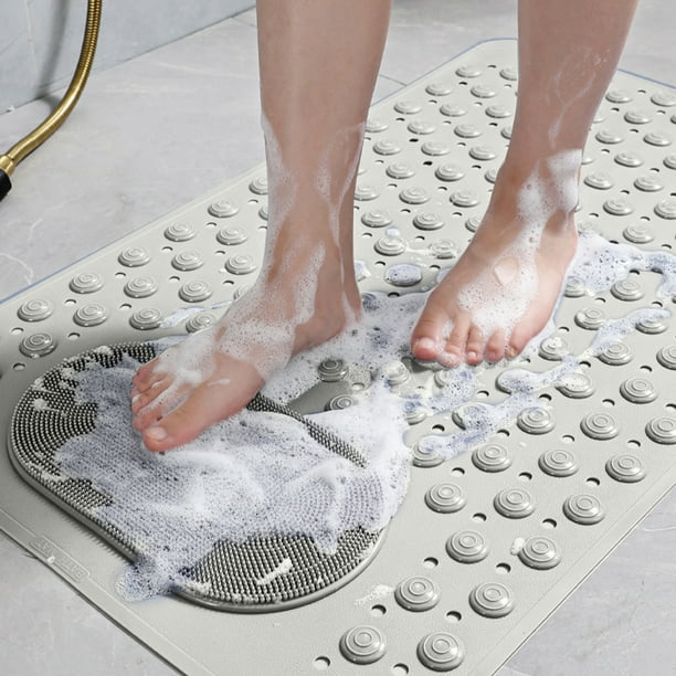 Alfombra de baño antideslizante con base de goma | Alfombrilla para masaje y exfoliación de pies | Alfombrilla de ducha resistente a la suciedad para bañera, cocina y lavadero
