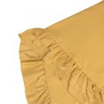 thumbnail image 5 of Unique Bargains Triple Ruffle Bedding Pillow Shams Set of 2 with Envelope Closure Yellow Queen, 5 of 7