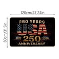 thumbnail image 2 of HEWANG 250 Door Mat, Patriotic Vintage USA Anniversary Anniversary Red Non- Dirt Trapper Doormats for Floor for House Office Outside Inside Entrance Decor 47x31 Inch, 2 of 5