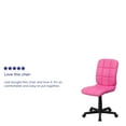 thumbnail image 5 of Flash Furniture Clayton Mid-Back Pink Quilted Vinyl Swivel Task Office Chair, 5 of 13