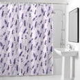 thumbnail image 4 of Lavender Flower Fabric Shower Curtain Purple Floral Washable Shower Curtains for Bathroom, Waterproof Bath Curtain with Hooks Home Decor 72x84in, 4 of 8