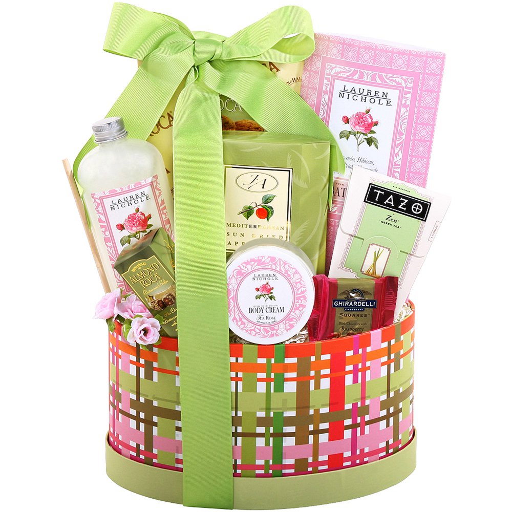 Alder Creek Gift Baskets Tea & Treats Oval Box, 8 pc