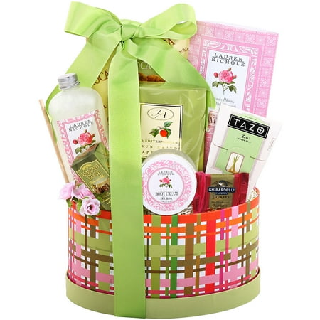 Everyones Favorite Gift Basket - Alder Creek Gift Baskets Tea & Treats Oval Box, 8 pc