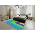 thumbnail image 5 of Ahgly Company Machine Washable Indoor Square Transitional Windows Blue Area Rugs, 4' Square, 5 of 7