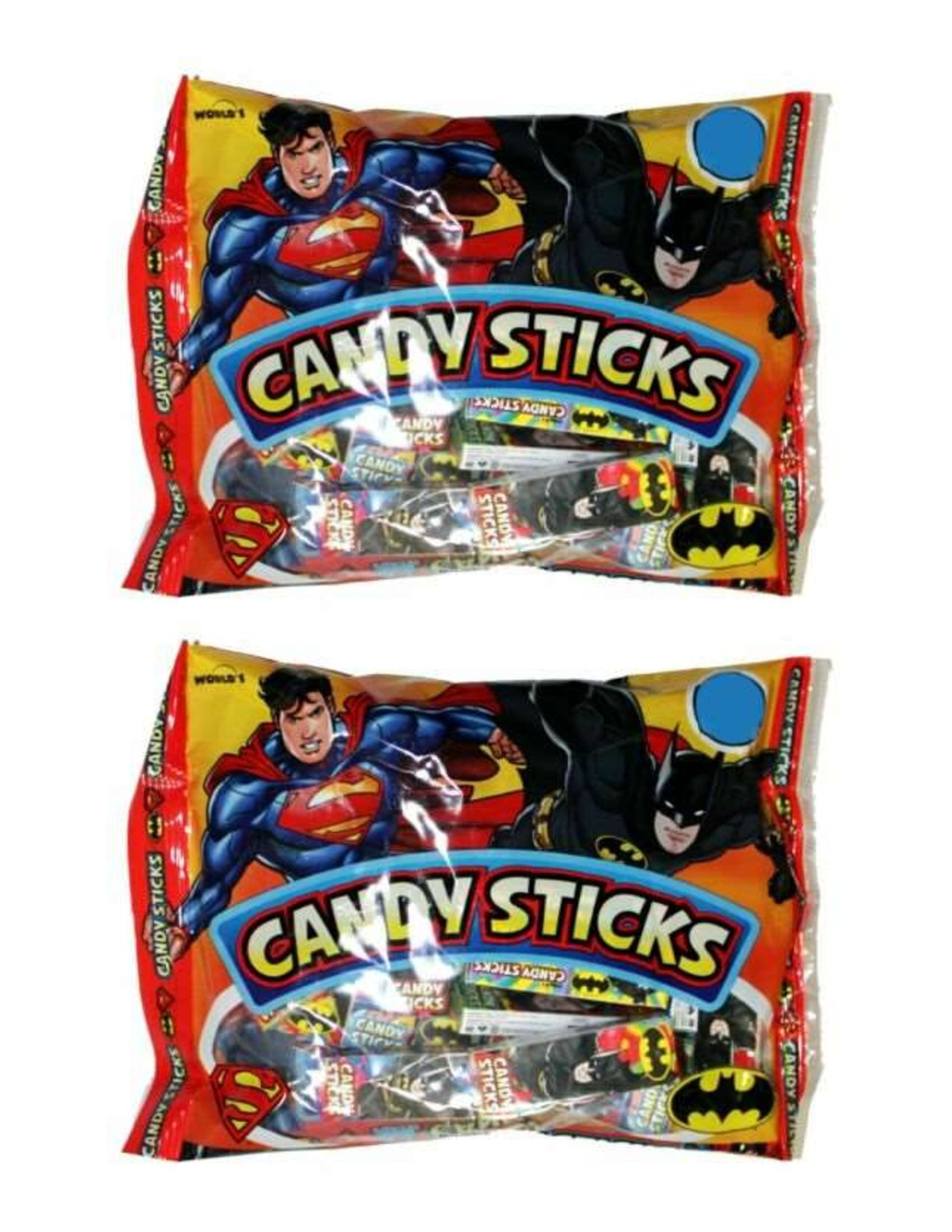 CGT Candy Sticks Superman Batman Treat Snack Individually Wrapped Kids