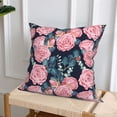 thumbnail image 6 of Throw Pillow Covers, Rose Pink Flowers Soft Square Pillow Cases with Invisible Zipper for Couch Bed Sofa, Farmhouse Fall Home Decor 20"x20", 6 of 7