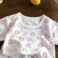 thumbnail image 4 of KPOPLK Toddler Girls Pajamas Kids Pajamas Set Ruffled Short Sleeves Summer Pjs Sleepwear for Girl Size 3-4 Years, 4 of 5