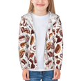 thumbnail image 3 of Kids Zip Up Hoodie for Boys Girls Toddler - Chocolate Cream Bread Print Lightweight Long Sleeve 4T Boys Girl Clothes, Sun Protection Windproof Jackets Hoodie Sweatshirt, 3 of 7