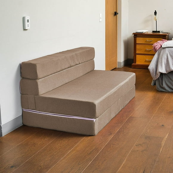 Sofá Cama Plegable - Queen - Marron Claro Memory Foam SOFA CAMA COZY