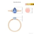 thumbnail image 5 of ANGARA Natural Pear-Shaped 1.1 ct Tanzanite Ring with Diamonds in 14K Rose & White Gold for Women (Size-8x6mm) | December Birthstone, Anniversary, Jewelry Gift for Women | Natural Tanzanite Ring, 5 of 10