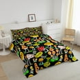 thumbnail image 2 of Neon Glowing Mushroom Bedding Set Twin Red Yellow Black Comforter Set, Cute Cartoon Fungus Duvet Insert Gradient Mushrooms Quilt Comforter, Wild Botanical Plants Bedding Comforters & Sets, 2 of 5