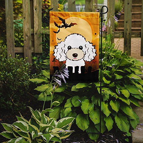 Drapeau De Jardin Halloween Caroline's Treasures - Caniche Blanc - 27,9x38,1 Cm - Double Face