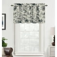 thumbnail image 2 of DriftAway Toile Linen Lined Valance Double Layer Thermal Room Darkening Blackout Window Valance Curtain for Kitchen Bathroom Farmhouse French Country Vintage Printed Pattern Single 24 Inch Black, 2 of 8