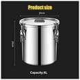 thumbnail image 2 of Stainless steel food container, soup pot with lock and handle for transport sealed tanks, double-layer food warmer milk barrels for flour grain coffee bean rice, 2 of 7