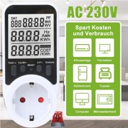 Aceovo Lcd Screen Easily Monitors Save Electricity Energy Cost Meter Socket Balconys