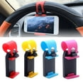 thumbnail image 2 of HEVIRGO Phone Holder Strong Bearing Capacity Professional Universal Car Steering Wheel Cell Phone Mount for Driving, 2 of 10