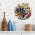 thumbnail image 6 of WOBOGO Fruit Basket with White Wine Wall Clock 10in Silent Mechanism Battery Operated Retro Style for Living Room Bedroom and Kitchen Gold Pointer, 6 of 10
