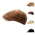 thumbnail image 3 of Mens Corduroy Newsboy Cap Adjustable Flat Ivy Gatsby Cabbie Driving Hat Breathable Cotton Denim Golf Cap Vintage Retro Casual Outdoor Fashion Hat 2026 Summer Beach Sun Hats, Black, 3 of 6