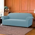 thumbnail image 2 of 2024 Solid Print Polyester Loveseat Slipcover  Chocolate, 2 of 6