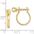 thumbnail image 4 of 14K Yellow Gold Radiant, Chic Polished 17.45 Mm 3D Shackle Link Screw Earrings, 4 of 4
