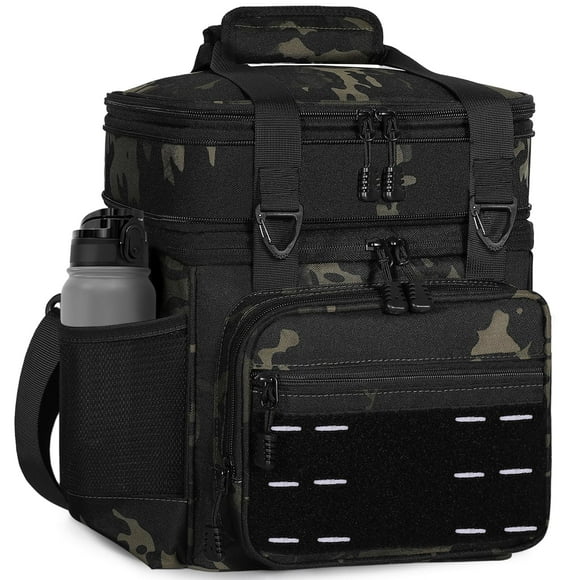 Bolsa Térmica Táctica TENKIST para Almuerzo 16L Camuflaje Negro