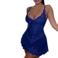 thumbnail image 2 of ATENAR Nightgowns for Women,Womens Nightgown,Soft,Comfort Fit,Solid,Blue,3XL, 2 of 4