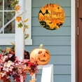 thumbnail image 6 of BNNG Halloween Decorations Halloween Wreath Cute Ghost Pumpkin Bat Front Door Decorations Hanging Sign Wooden Front Door Hanger for Wall Indoor Home Decor, 12 inches, 6 of 6